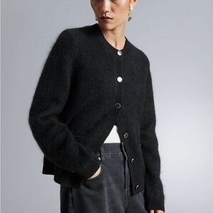 &Other Stories Black Button-Up Cardigan